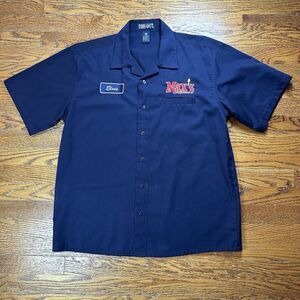Vintage Time Out Employee Shirt Men’s Large Max’s Tap‎ House Beer “Elvis” Blue